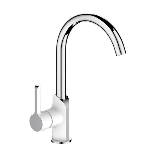 Смеситель для кухни MIXXUS PREMIUM EDEM 017 WHITE, белый и хром