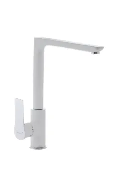 Смеситель для кухни MIXXUS PREMIUM EVA 017 WHITE, белый матовый с хромом
