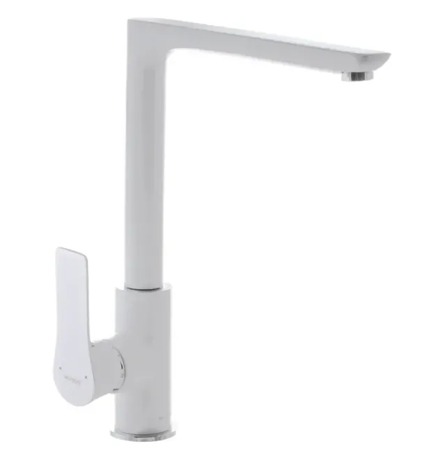 Смеситель для кухни MIXXUS PREMIUM EVA 017 WHITE, белый матовый с хромом