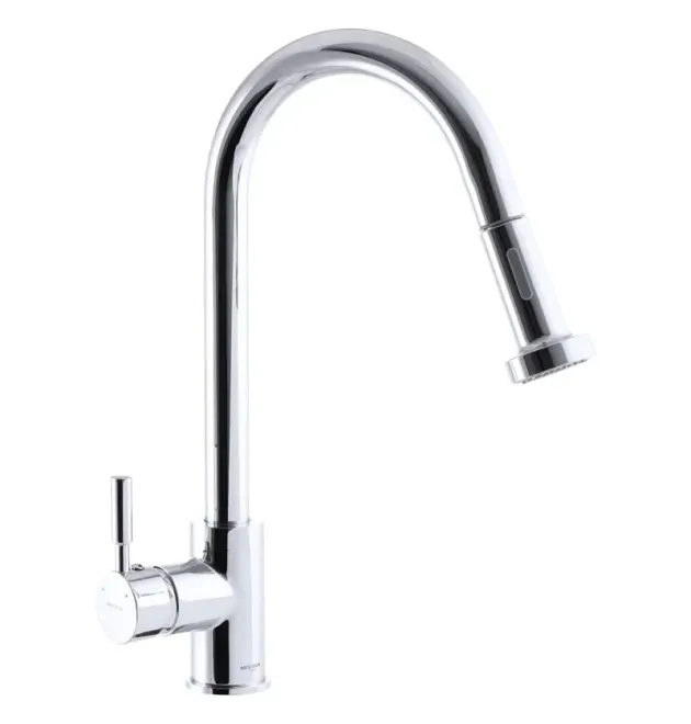 Смеситель для кухни MIXXUS PREMIUM HANS 014, хром, с выдвижной лейкой