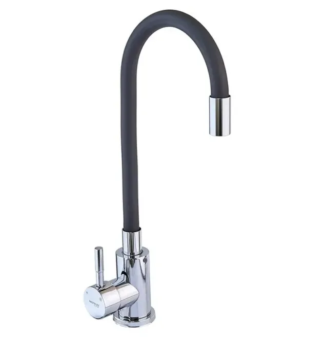 Змішувач для кухні MIXXUS SUS-011 CHROME REFL.BLACK із гнучким виливом із нержавіючої сталі SUS304
