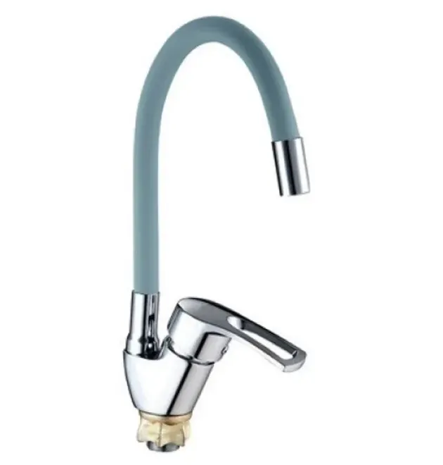 Смеситель для кухни MIXXUS YUB4-181 REFLECTOR GRAY с гибким изливом
