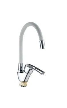 Змішувач для кухні MIXXUS YUB4-181 REFLECTOR WHITE із гнучким виливом
