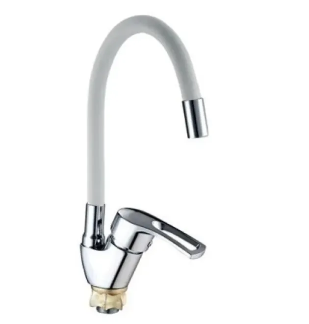 Змішувач для кухні MIXXUS YUB4-181 REFLECTOR WHITE із гнучким виливом