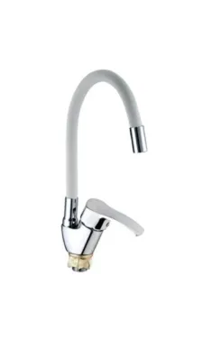 Змішувач для кухні MIXXUS YUB4-279 REFLECTOR WHITE із гнучким виливом