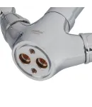Смеситель для умывальника HAIBA DOMINOX 272, хром, латунь, двухвентильный, поворотный излив — фото 6