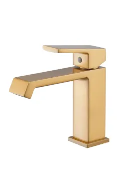 Змішувач для умивальника HAIBA GAUDI 001 NUT BRUSHED GOLD (Колір матове золото)
