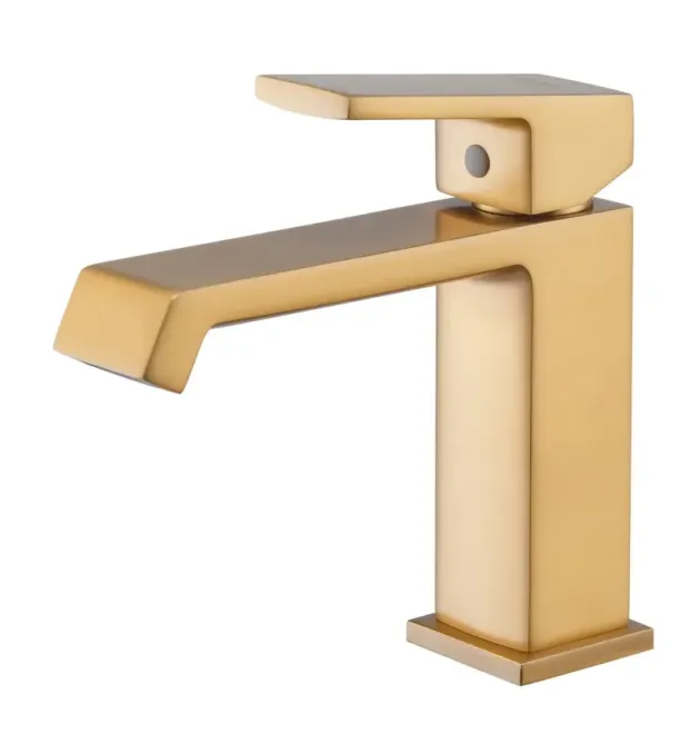Смеситель для умывальника HAIBA GAUDI 001 NUT BRUSHED GOLD (Цвет матовое золото)