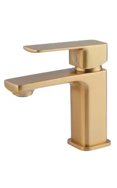 Змішувач для умивальника HAIBA KUBUS 001 BRUSHED GOLD (Колір матове золото)