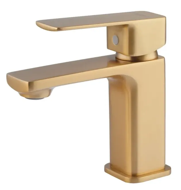 Смеситель для умывальника HAIBA KUBUS 001 BRUSHED GOLD (Цвет матовое золото)