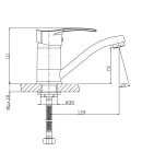 Смеситель для умывальника HAIBA ONIX 555-15CM NUT (Цвет хром) — фото 3