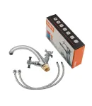 Смеситель для умывальника HAIBA ZEUS 272 NUT, хром, латунь, двухвентильный, поворотный излив — фото 5