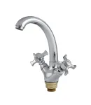 Смеситель для умывальника HAIBA ZEUS 272 NUT, хром, латунь, двухвентильный, поворотный излив — фото 6