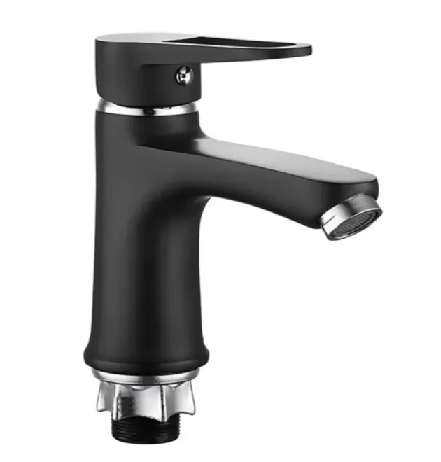 Змішувач для умивальника MIXXUS ELBA 001 NUT BLACK, чорний, без підведення