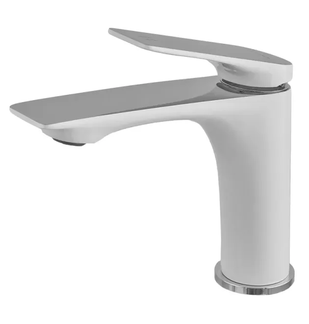 Смеситель для умывальника MIXXUS PREMIUM DERBY 001 NUT WHITE-CHROME, белый матовый/хром