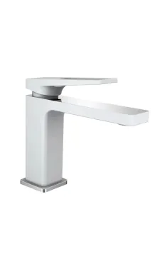 Змішувач для умивальника MIXXUS PREMIUM GROG 001 WHITE, білий матовий/хром