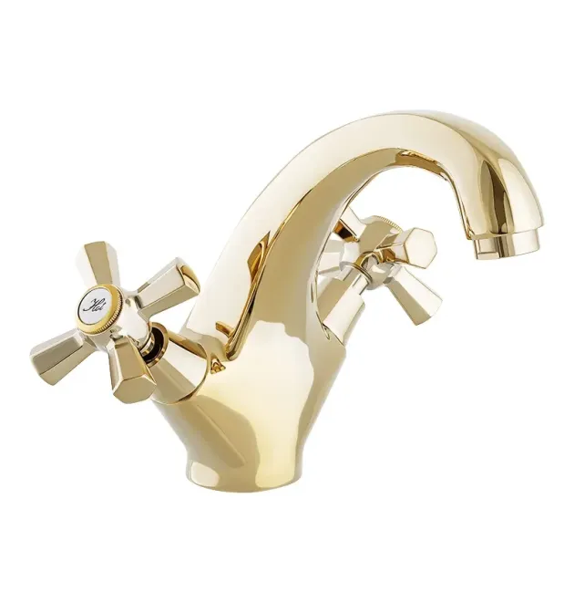 Змішувач для умивальника MIXXUS PREMIUM RETRO GOLD-161 (Колір золото)