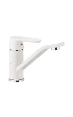 Смеситель для раковины MIXXUS PREMIUM TIGER 555 WHITE, белый глянцевый