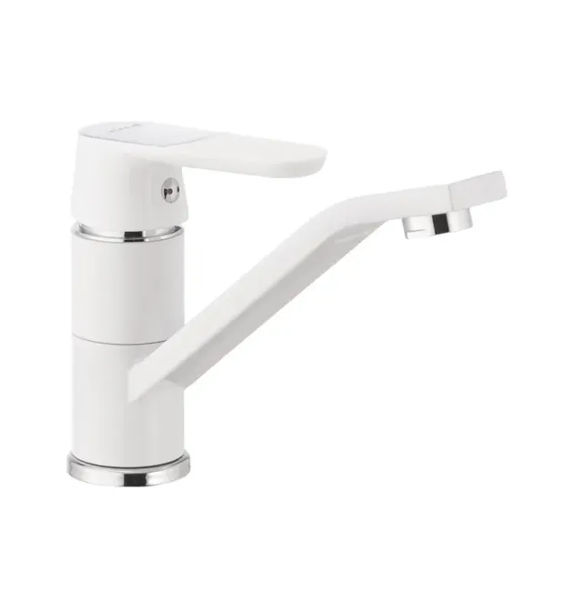Смеситель для раковины MIXXUS PREMIUM TIGER 555 WHITE, белый глянцевый