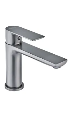 Змішувач для умивальника з подовженим виливом HAIBA ALEX 001 LONG NUT GRAPHITE (Колір графіт)