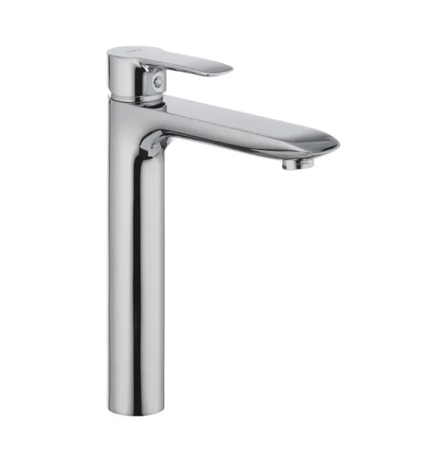Смеситель для умывальника высокий HAIBA COLUMBIA 001 HIGH NUT (Цвет хром)