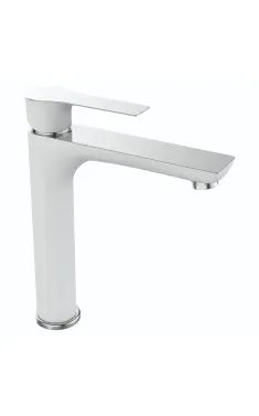Высокий смеситель для умывальника MIXXUS PREMIUM EVA 001 HIGH WHITE (Цвет белый)