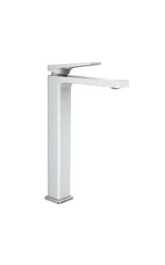 Высокий смеситель для раковины MIXXUS PREMIUM GROG 001 HIGH WHITE (Цвет белый/хром)