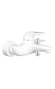 Змішувач для ванни Grohe Eurostyle, настінний, білий матовий, автоматичний перемикач ванна/душ, 33591LS3