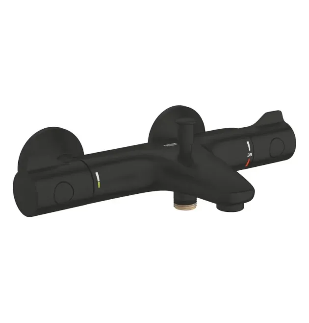 Смеситель для ванны Grohe Grohtherm 800 с термостатом, матовый черный, 1022032430