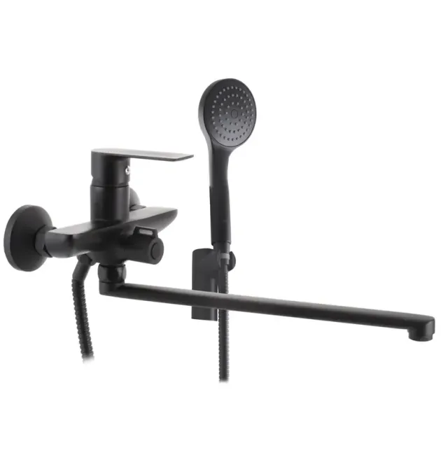 Змішувач для ванни HAIBA ALEX 006 EURO BLACK, чорний матовий
