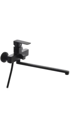 Смеситель для ванны HAIBA KUBUS 006 EURO BLACK, черный матовый