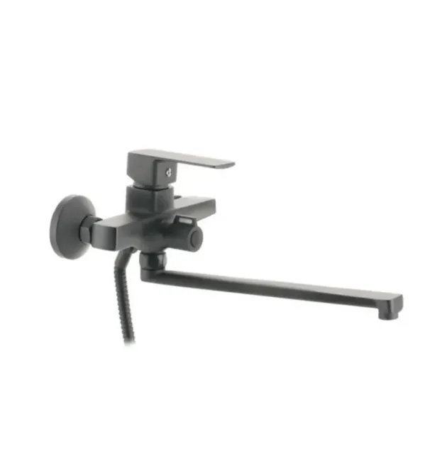 Смеситель для ванны HAIBA KUBUS 006 EURO GRAPHITE, графит