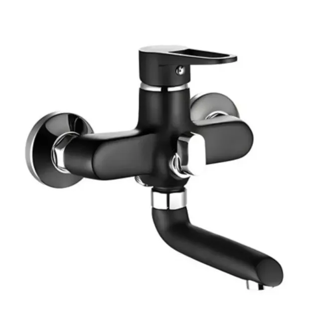 Смеситель для ванны MIXXUS ELBA 009 EURO BLACK, черный матовый