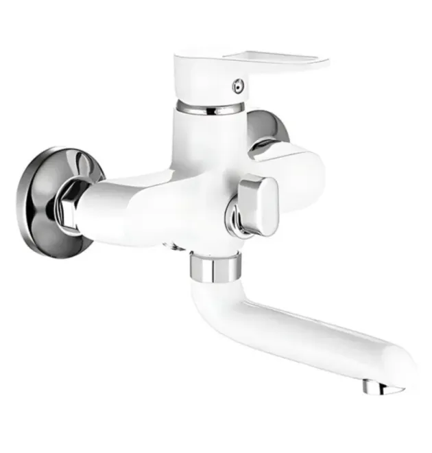 Смеситель для ванны MIXXUS ELBA 009 EURO WHITE, белый матовый