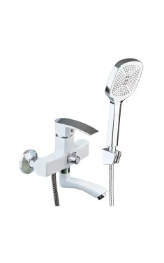Змішувач для ванни MIXXUS MAGNUM 009 EURO WHITE-CHROME, білий матовий/хром