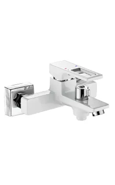 Змішувач для ванни MIXXUS PREMIUM DANTE 009 EURO WHITE-CHROME, білий матовий хром