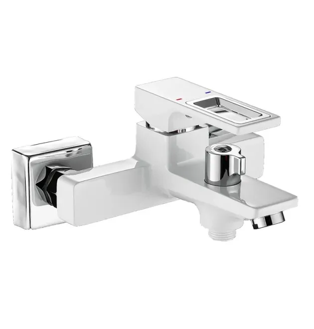 Змішувач для ванни MIXXUS PREMIUM DANTE 009 EURO WHITE-CHROME, білий матовий хром