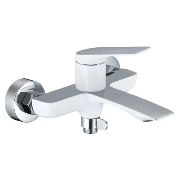 Смеситель для ванны MIXXUS PREMIUM DERBY 009 EURO WHITE-CHROME, белый матовый/хром, однорычажный, настенный