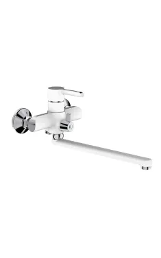 Змішувач для ванни MIXXUS PREMIUM EDEM 006 EURO WHITE, білий матовий/хром, одноважільний, настінний