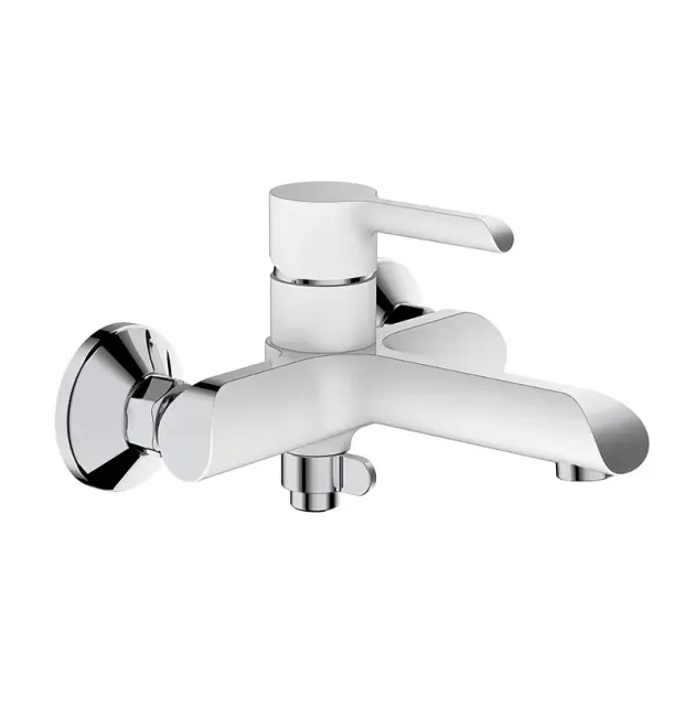 Змішувач для ванни MIXXUS PREMIUM EDEM 009 WHITE, білий матовий/хром, одноважільний, настінний