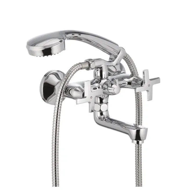 Смеситель для ванны MIXXUS PREMIUM GALAXY 142 EURO, хром, настенный, двухвентильный