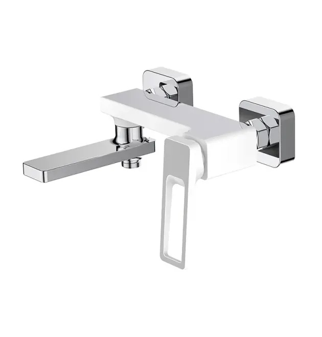 Смеситель для ванны MIXXUS PREMIUM GROG 009 EURO WHITE, белый матовый
