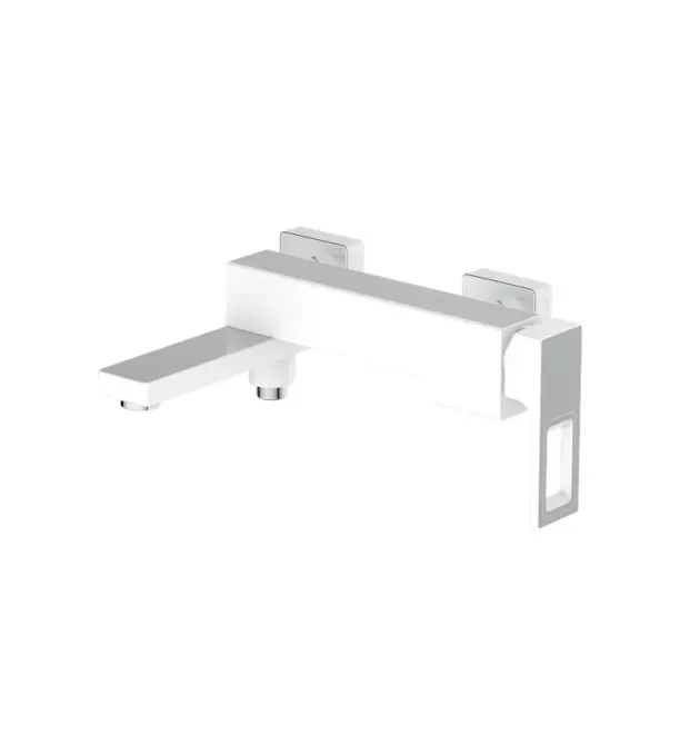 Смеситель для ванны MIXXUS PREMIUM WALTER 009 EURO WHITE-CHROME, белый матовый/хром