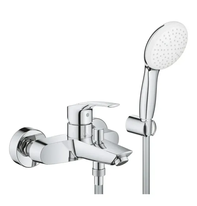 Однорычажный настенный смеситель для ванны Grohe Eurosmart хром (25276003)