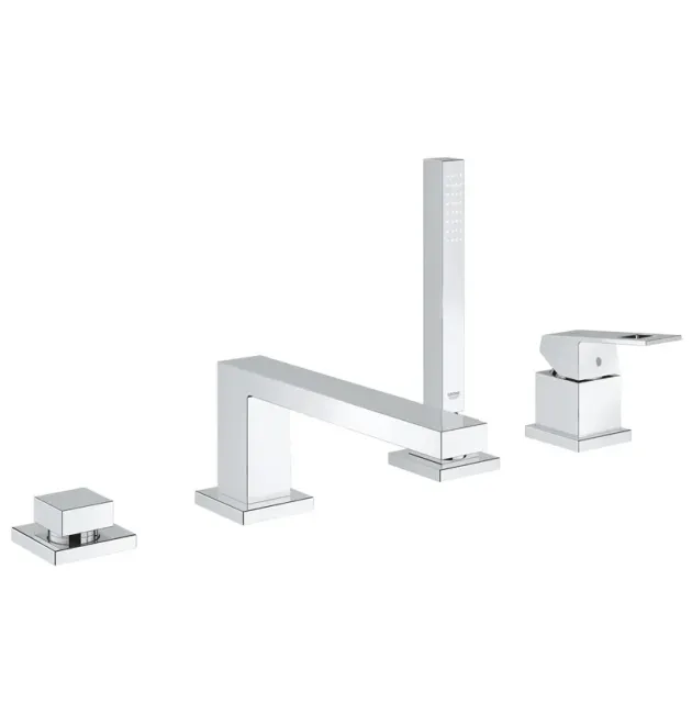 Смеситель для ванны врезной на 4 отверстия Grohe Eurocube, хром (19897001)