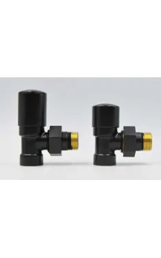 Комплект радіатор кранів кутовий Vario Term Swing,Matte black  (ZIS24/FК)