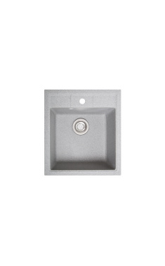 Гранітна кухонна мийка SOLID Бриз (сірий) 460х515