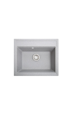 Гранітна кухонная мийка SOLID Гросс (сірий) 600х520