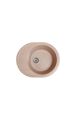 Гранітна кухонна мийка SOLID Комфи (рожевий) 580х470