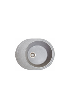 Гранітна кухонна мийка SOLID Комфи (сірий) 580х470